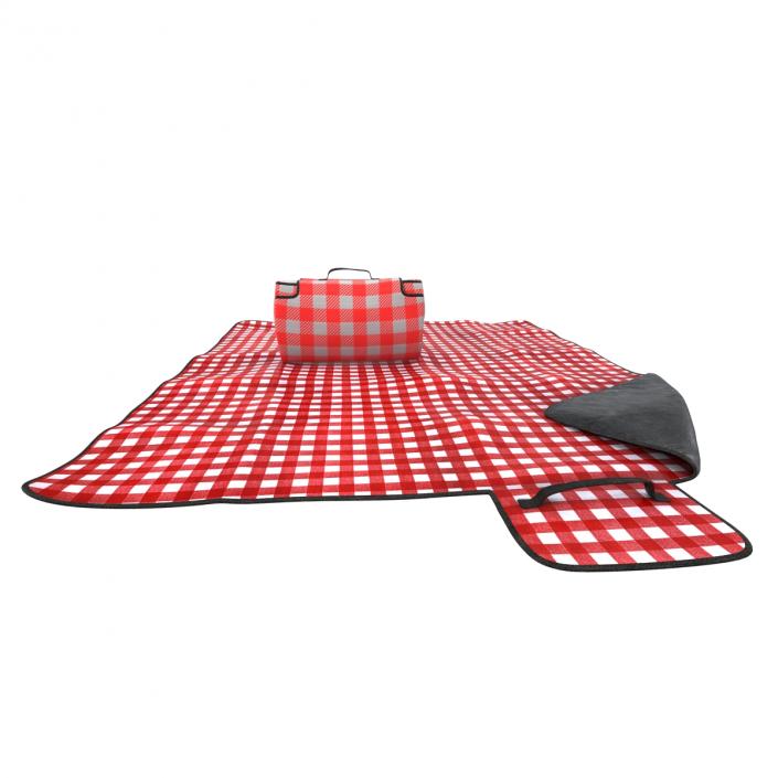 Picnic Blanket Red 3D Models Set 3D