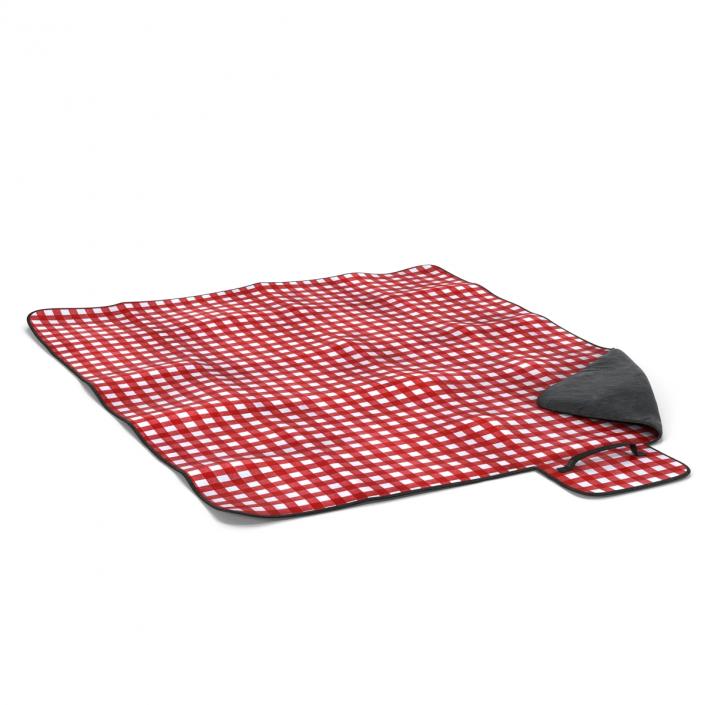 Picnic Blanket Red 3D Models Set 3D