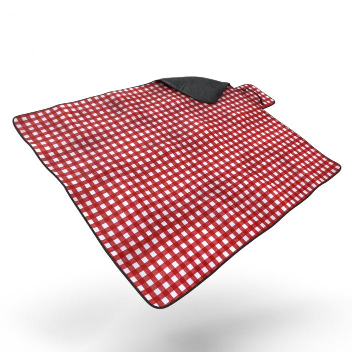 Picnic Blanket Red 3D Models Set 3D