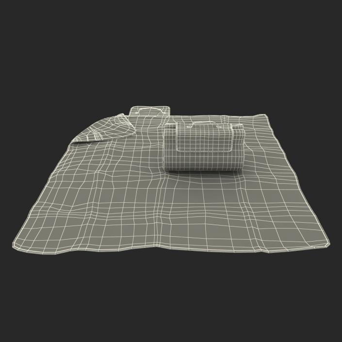 Picnic Blanket Red 3D Models Set 3D