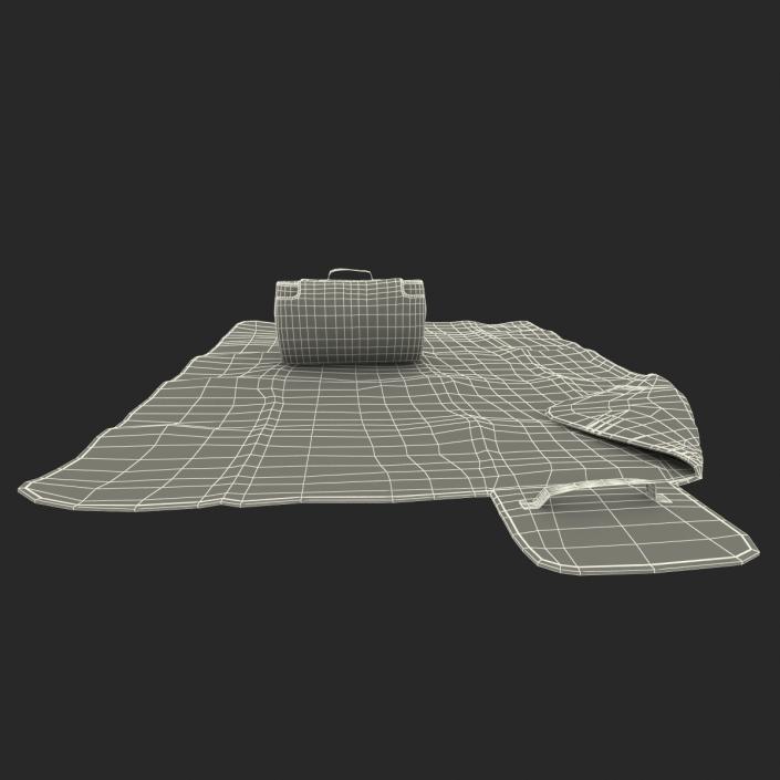 Picnic Blanket Red 3D Models Set 3D