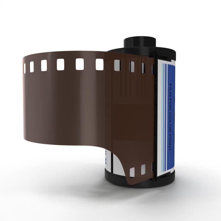 Film Roll 35mm Blue 3D model