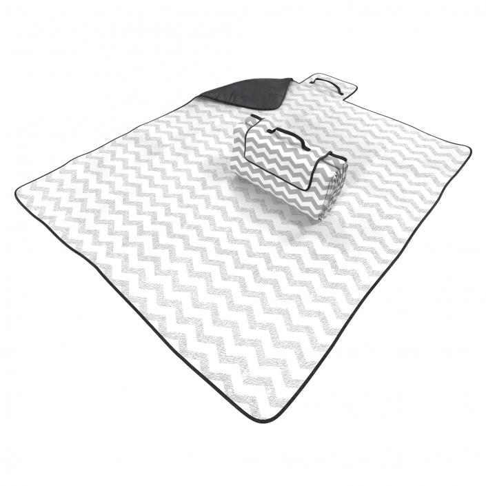 Picnic Blanket White 3D Models Set 3D model