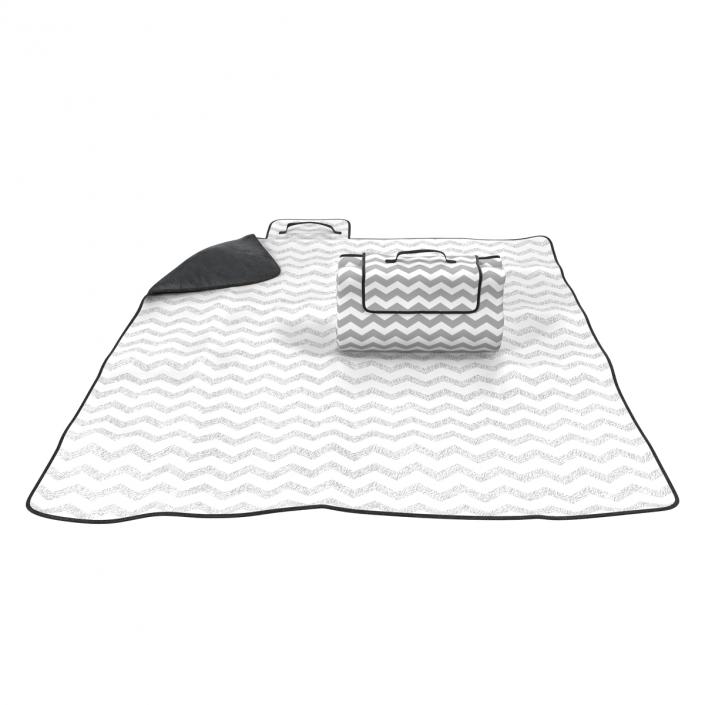 Picnic Blanket White 3D Models Set 3D model