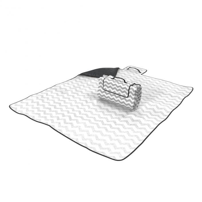 Picnic Blanket White 3D Models Set 3D model