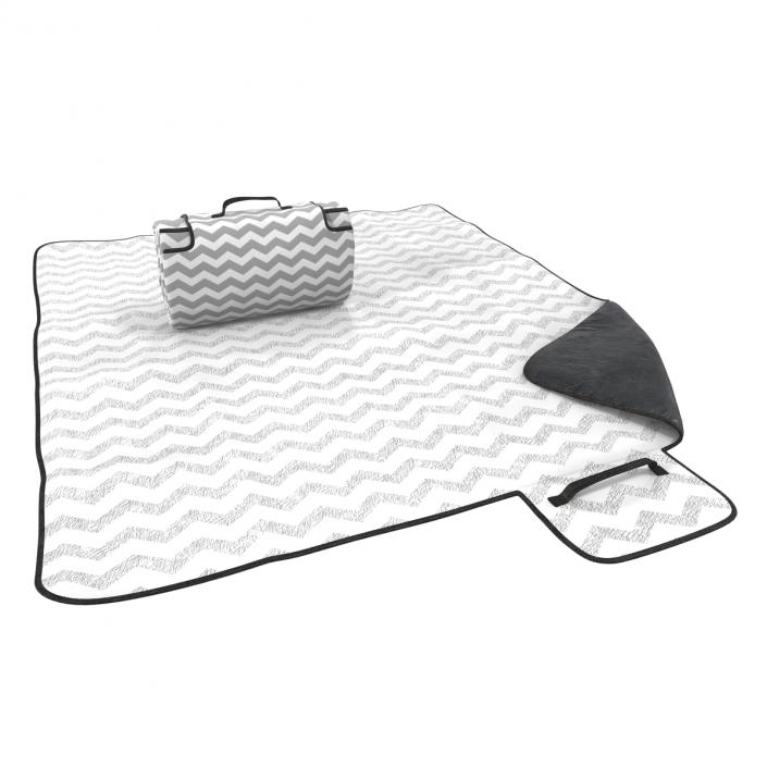 Picnic Blanket White 3D Models Set 3D model