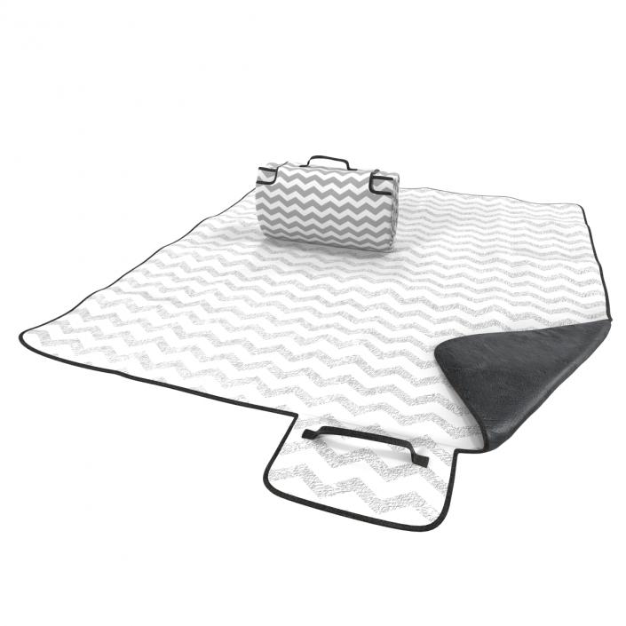 Picnic Blanket White 3D Models Set 3D model