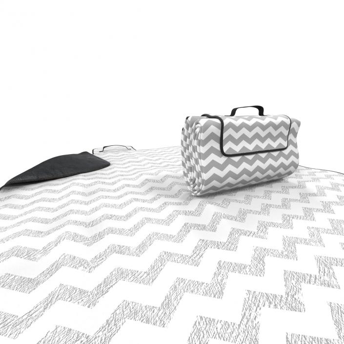 Picnic Blanket White 3D Models Set 3D model