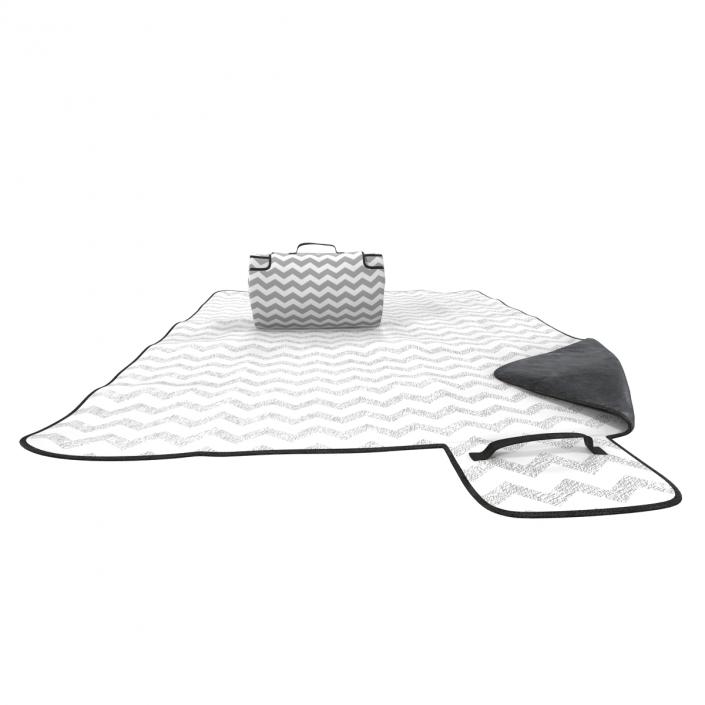 Picnic Blanket White 3D Models Set 3D model