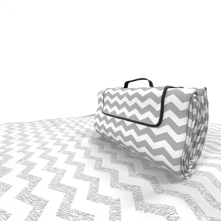 Picnic Blanket White 3D Models Set 3D model