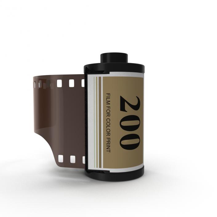 35mm Film Roll Gold 3D model