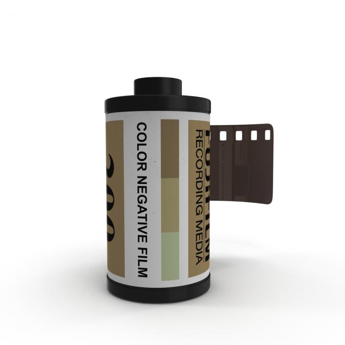 35mm Film Roll Gold 3D model