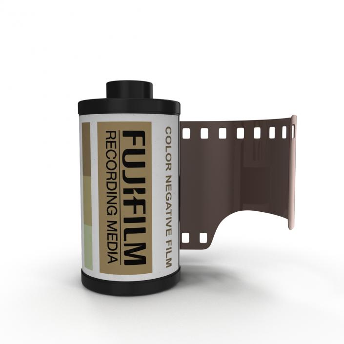 35mm Film Roll Gold 3D model