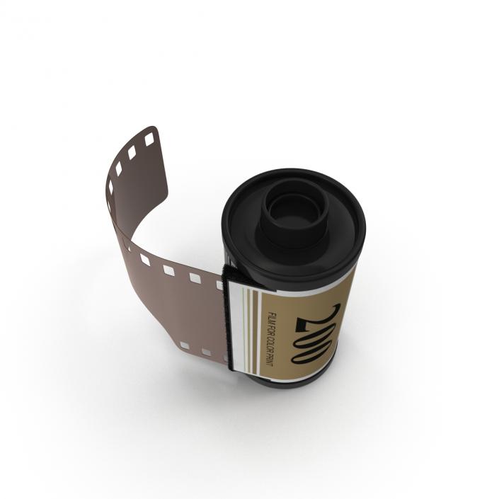 35mm Film Roll Gold 3D model