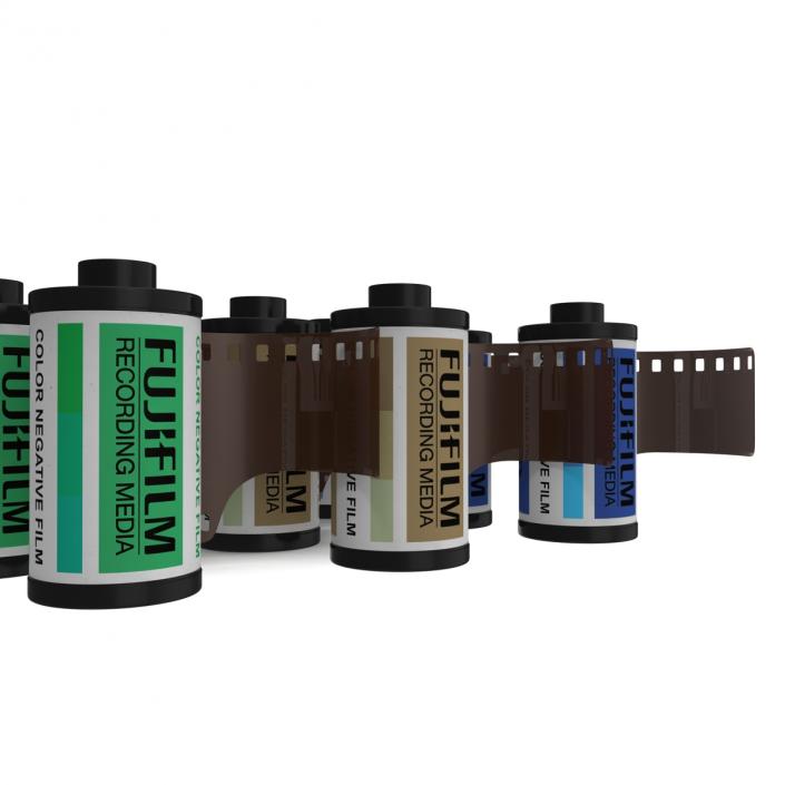 3D Film Roll 35mm 3D Models Set model