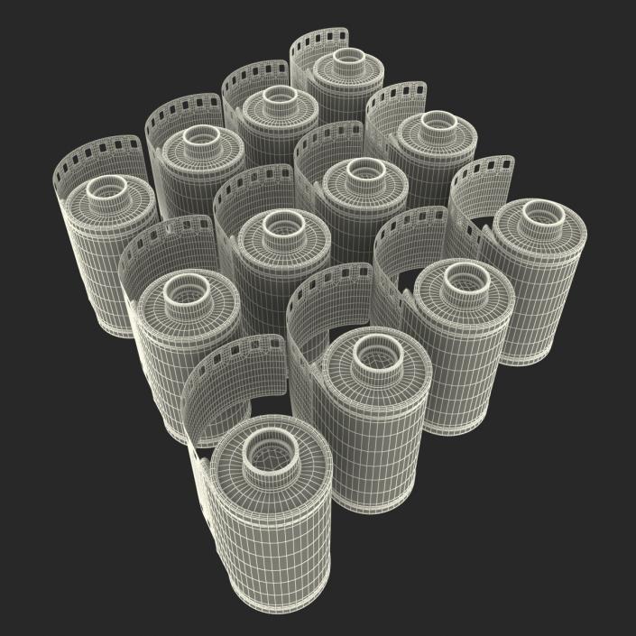 3D Film Roll 35mm 3D Models Set model