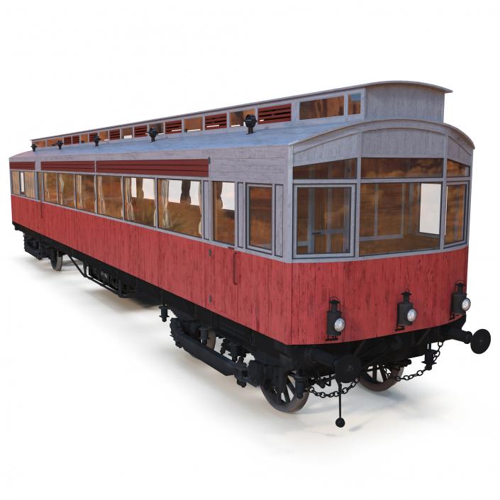 3D 1903 Petrol Electric Autocar model