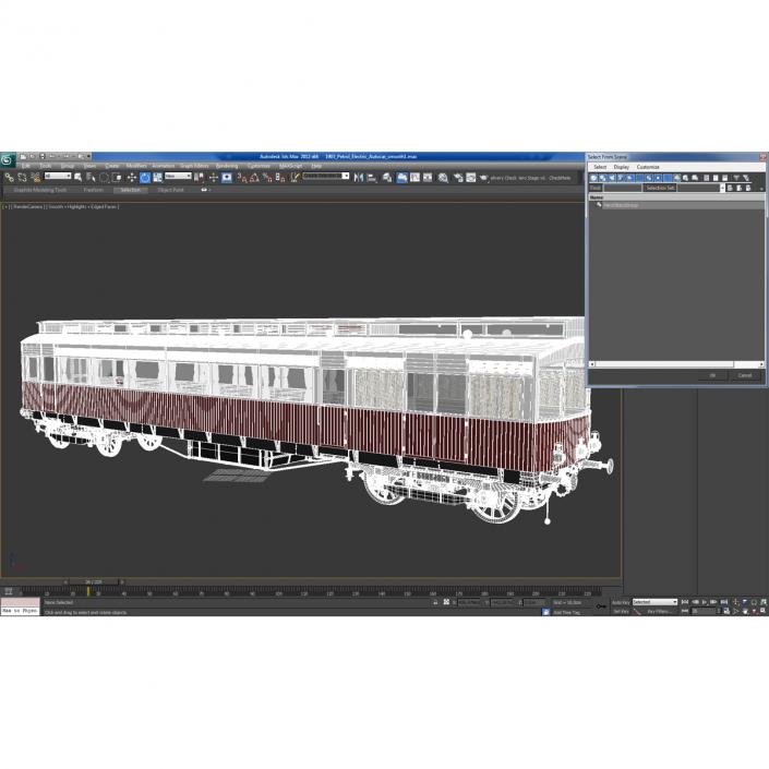 3D 1903 Petrol Electric Autocar model