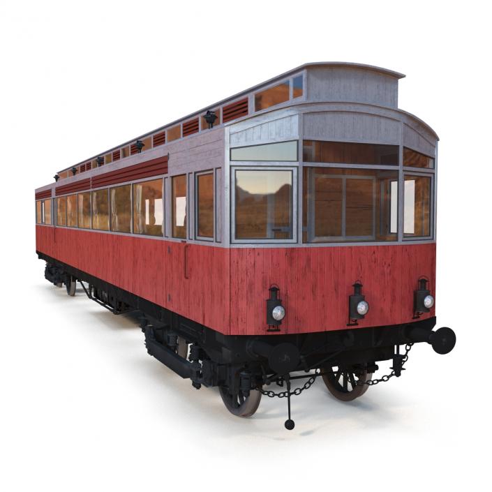 3D 1903 Petrol Electric Autocar model