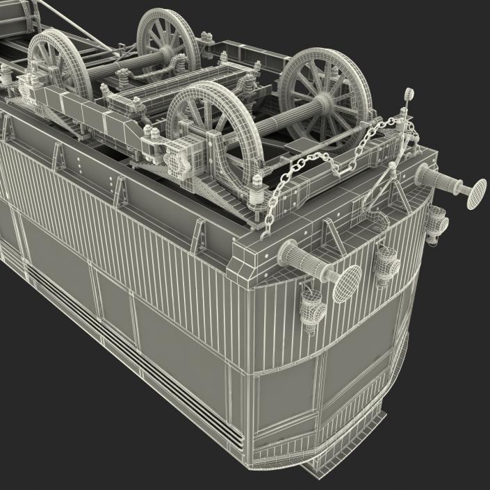 3D 1903 Petrol Electric Autocar model