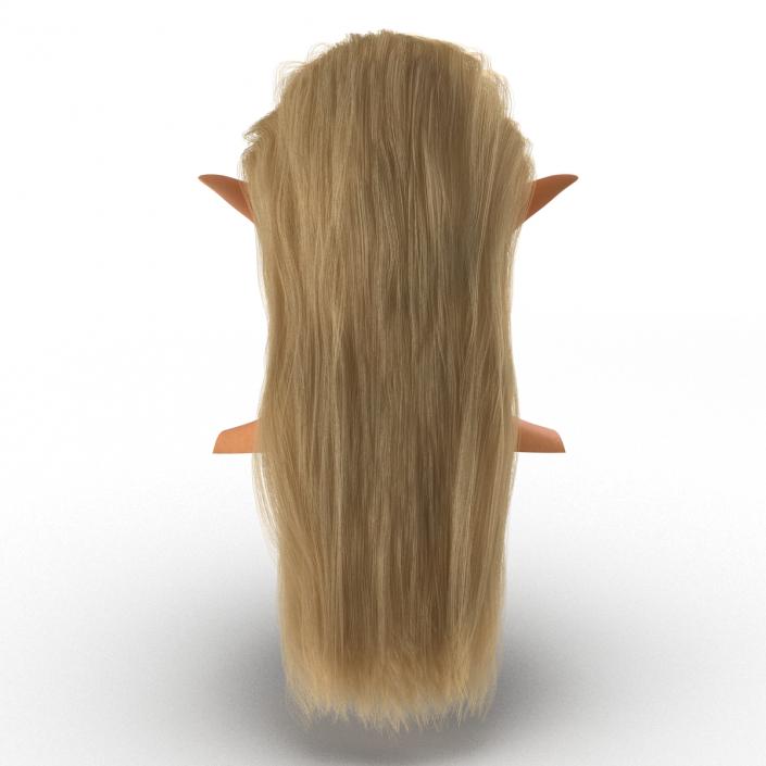 3D model Female Elf Head with Hair