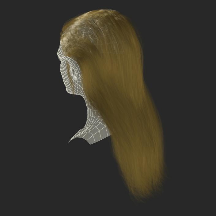 3D model Female Elf Head with Hair