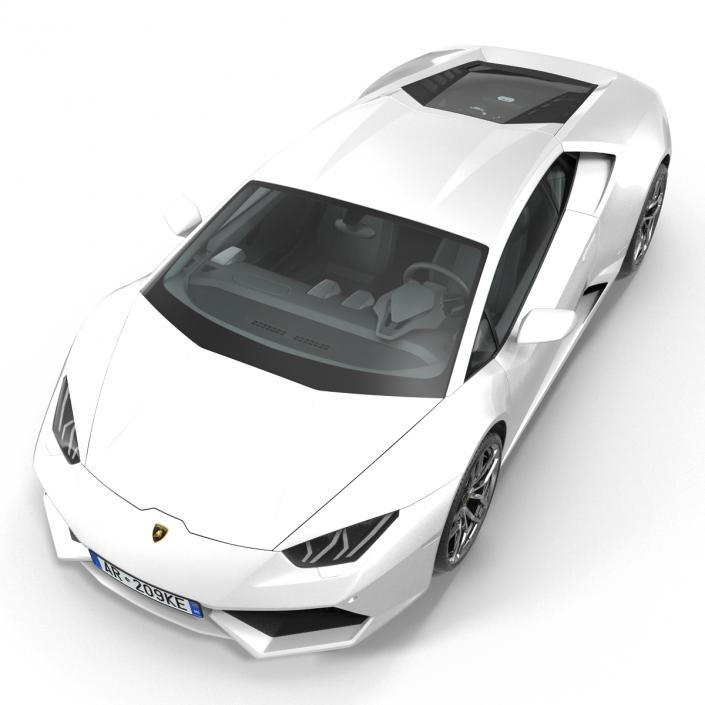 3D model Lamborghini Huracan Simple Interior