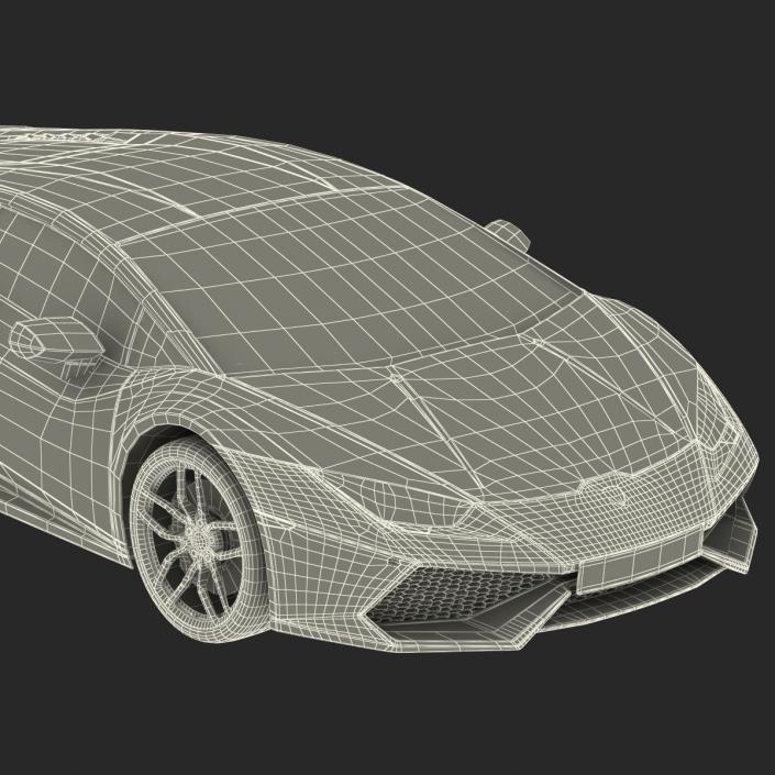 3D model Lamborghini Huracan Simple Interior