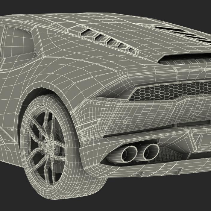 3D model Lamborghini Huracan Simple Interior