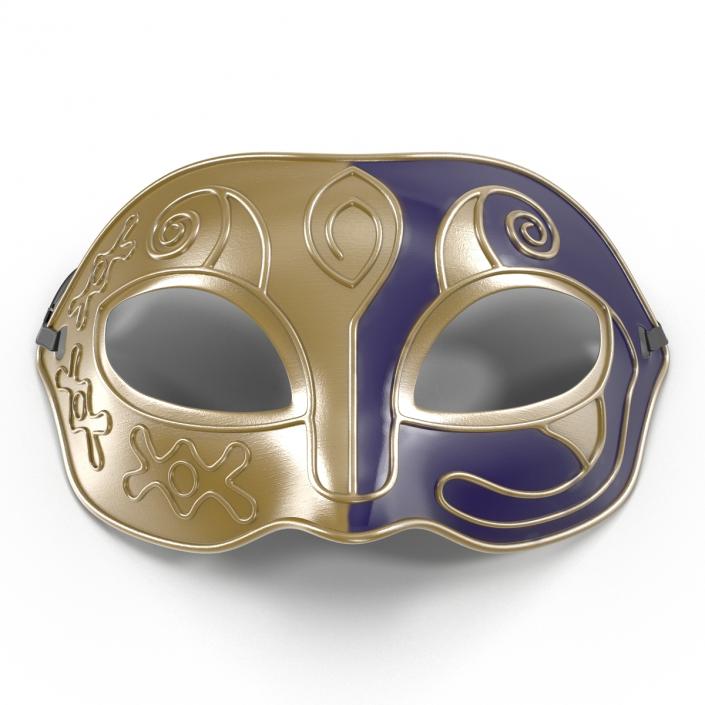 Masquerade Mask Purple 3D