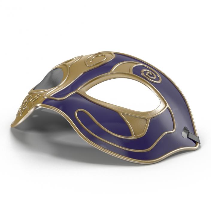 Masquerade Mask Purple 3D