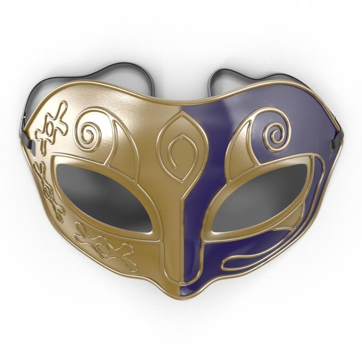 Masquerade Mask Purple 3D