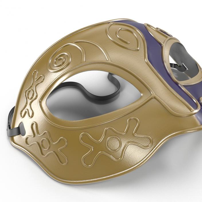 Masquerade Mask Purple 3D