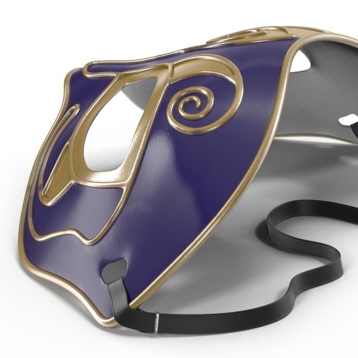 Masquerade Mask Purple 3D