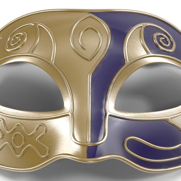 Masquerade Mask Purple 3D