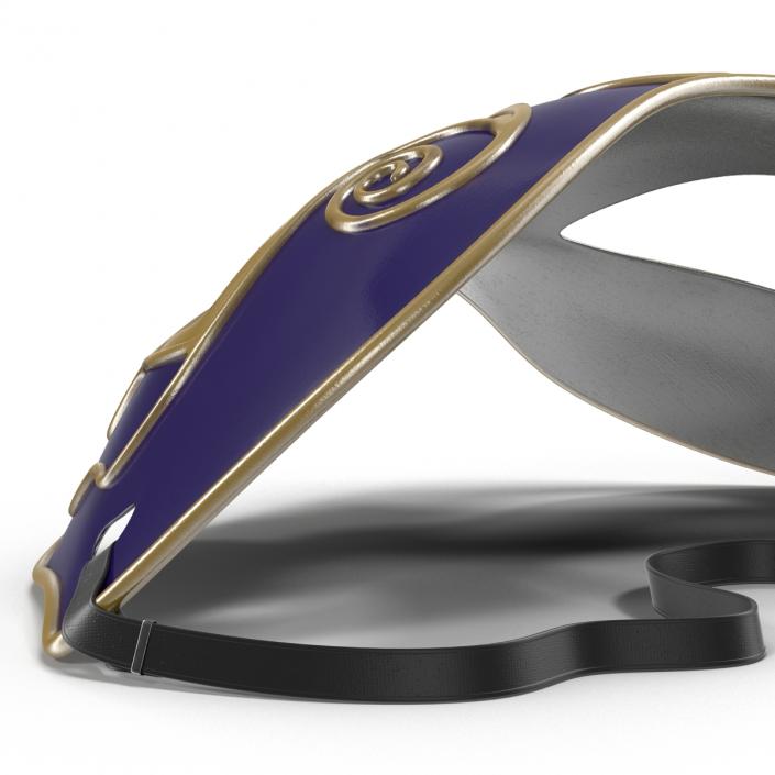 Masquerade Mask Purple 3D