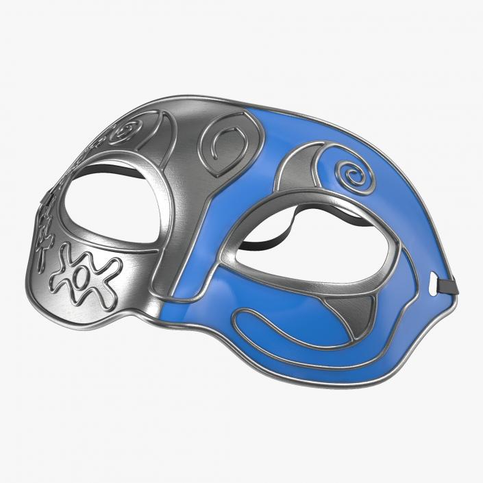 3D model Masquerade Mask Blue