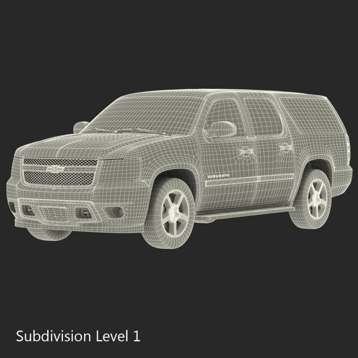 3D Chevrolet Suburban 2014 model