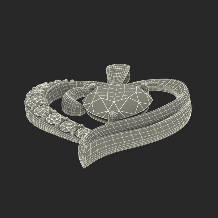 Ruby Heart Necklace 3D model