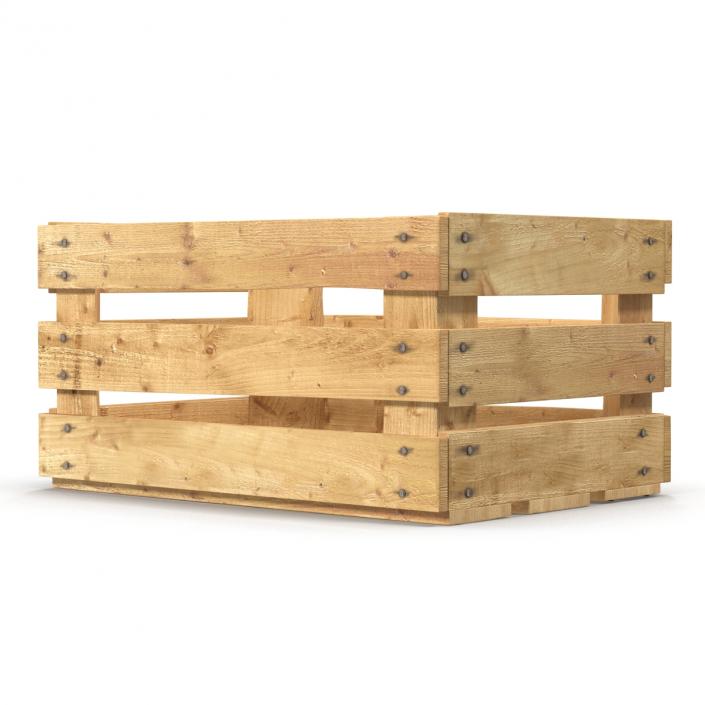 3D Wooden Fruit Crate model