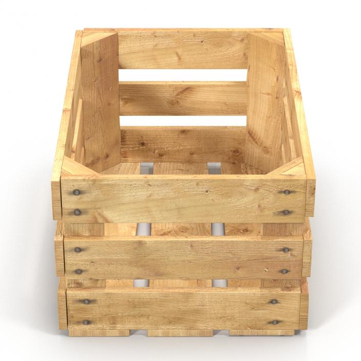 3D Wooden Fruit Crate model