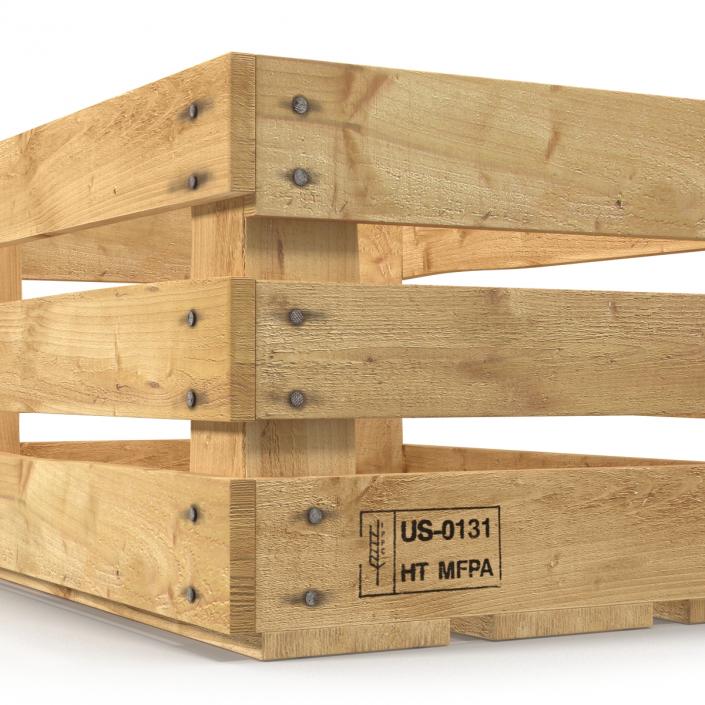 3D Wooden Fruit Crate model