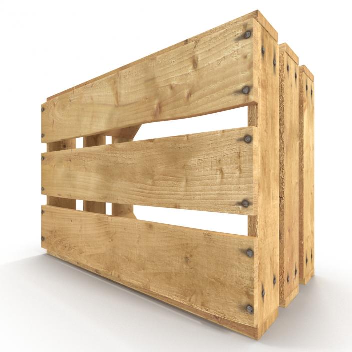 3D Wooden Fruit Crate model