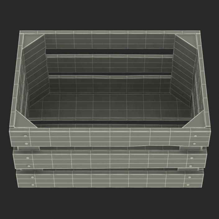 3D Wooden Fruit Crate model