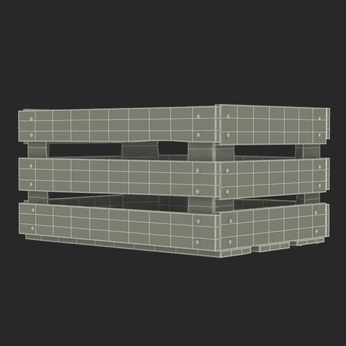 3D Wooden Fruit Crate model