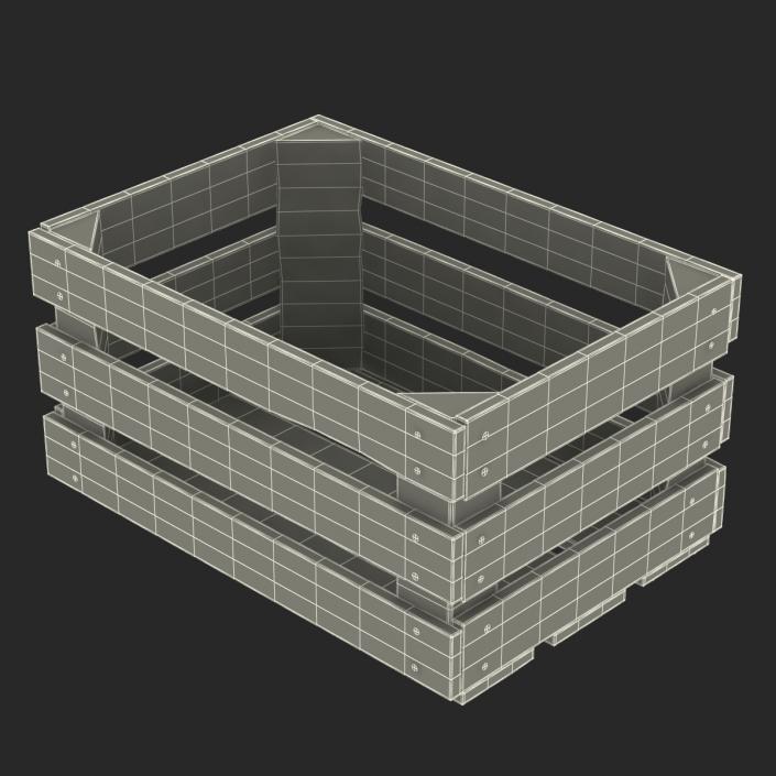 3D Wooden Fruit Crate model