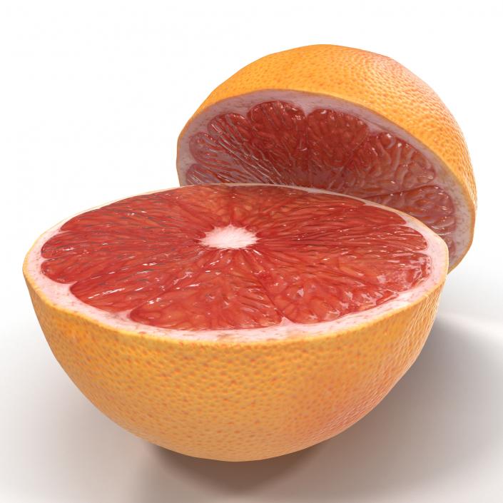 3D Grapefruit Cross Section 3