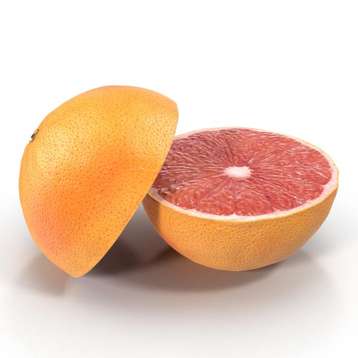 3D Grapefruit Cross Section 3