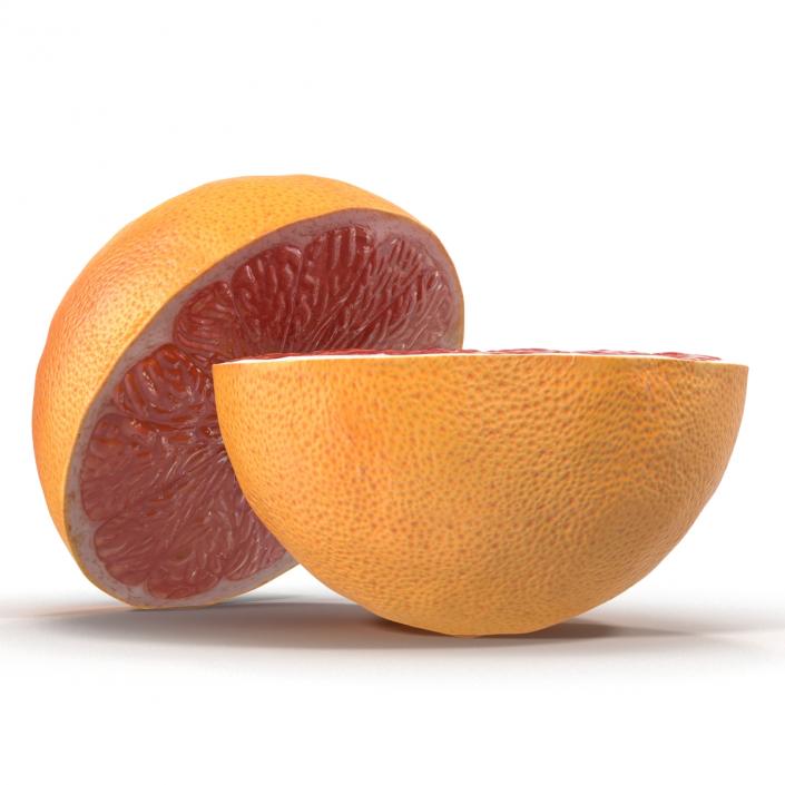 3D Grapefruit Cross Section 3