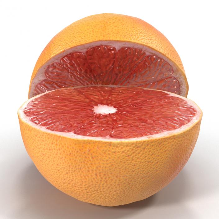 3D Grapefruit Cross Section 3